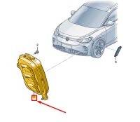фото thumb №1, Vw id.4 e21 передня частина правий fog light 11a941056a