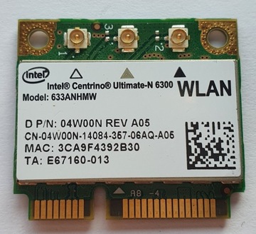 КАРТА WIFI Intel Centrino Ultimate-N 6300