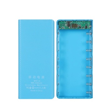 Корпус PowerBank 8 ячеек 18650 2xUSB USB C Micro