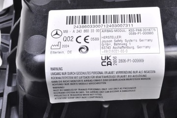 фото thumb №6, Mercedes eqb x243 подушка подушка безопасности пассажира 24r a2438603300
