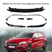 фото thumb №6, Gloss чорний передній бампер aero спліттер набір do ust mercedesbenz zo