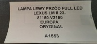 фото thumb №10, Фара левые перед полный led lexus lm ii 23- оригинал европа 81150-v2150