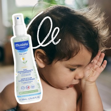 MUSTELA Zestaw Odświeżający spray do włosów 2x200 ml + Kosmetyczka GRATIS