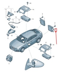 фото thumb №2, Audi a7 sportback 4g left lane change assist управление unit 4g0907566h