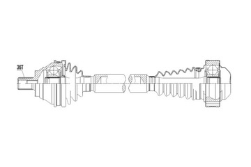фото thumb №10, Полуось vw caddy iii 04- iv 15-, passat 15- правая