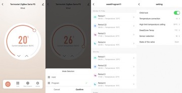 Inteligentny Termostat Obciążalny 16A Podłogówka Biały TR053 Seria PS WiFi