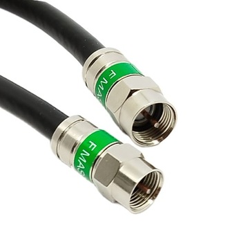 Kabel koncentryczny przewód antenowy SAT 3M czarny Wtyk F-Wtyk F