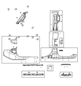 фото thumb №5, Захист кронштейни ременя права jeep wrangler jl gladiator jt 6bw80tx7ab