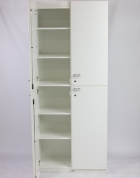 Шкаф офисный TECHO 6 OH 90x216x44 белый с ключом
