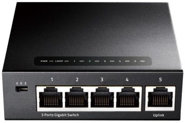 КОММУТАТОР LAN GS105 5 ГИГАБИТНЫХ ПОРТОВ 1000 МБ/с Металл