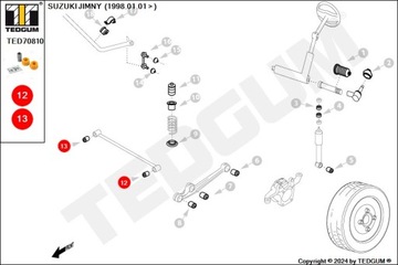 фото thumb №15, Tedgum ted70810 втулка важіль reakcyjnego пангардна тяга
