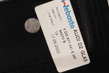 фото thumb №7, Люк audi a8 d2 4d2, 4d8 4d0877041e 3.3l дизель 2002