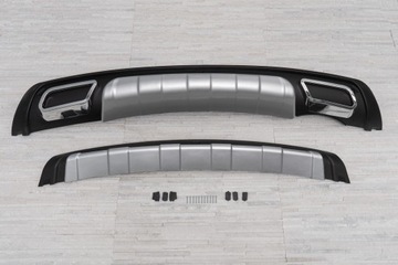 фото thumb №9, Hyundai ix35 2010-2015 накладка бамперів з імітація wydechów чорний