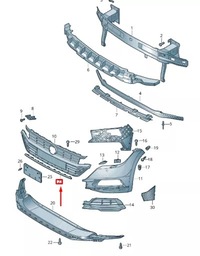 фото thumb №1, Vw arteon 3h7 передняя часть радиатор решётка center lower trim 3g8807719bgru