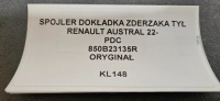 фото thumb №10, Спойлер накладка бампера зад renault austral 22- pdc оригінал 850b23135r