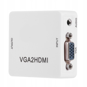 АДАПТЕР-ПРЕОБРАЗОВАТЕЛЬ ИЗ VGA АУДИО В HDMI 1080P АУДИО 3,5 ММ 66X55X20MM
