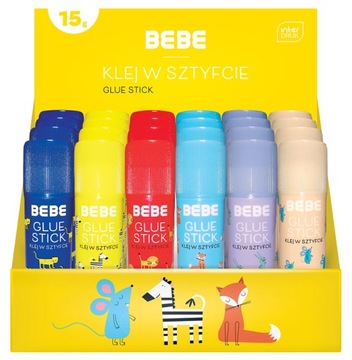 BEBE INTERDRUK КЛЕЙ-СТОЙКА 15G НЕТОКСИЧНЫЙ CE ДЛЯ ШКОЛЬНОГО ОФИСА ДОМА