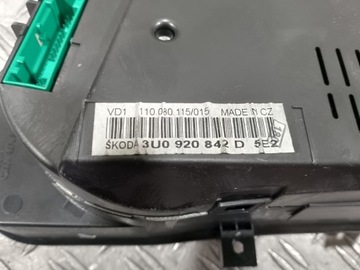 фото thumb №7, Спидометр skoda superb i 3u0920842d 110.080.115 2.5 tdi bdg