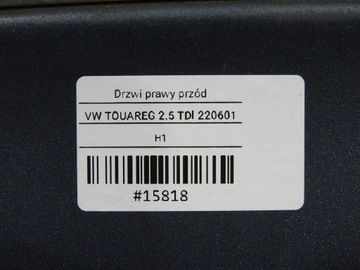 фото thumb №9, Дверь правый перед ld7u vw touareg i