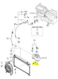 фото thumb №6, Болт компресор kia rio 00-05 оригінальний номер k997840895b