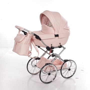 Dunama Doll Stroller Mini Pink Doller Retro Retro большие колеса