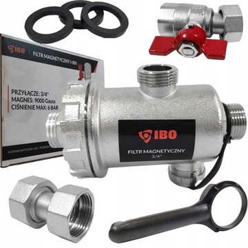 СЕПАРАТОР МАГНИТНЫЙ ФИЛЬТР 3/4'' I-001 IBO СОЛНЕЧНАЯ