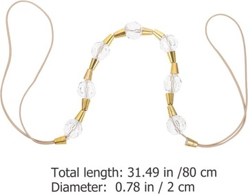 2szt Crystal Curtain Rope Curtain Blocks Krawaty do zasłon zewnęt