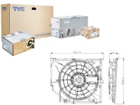 Купити Tyc вентилятор радіатора з корпус bmw 3 e46 1, фото thumb