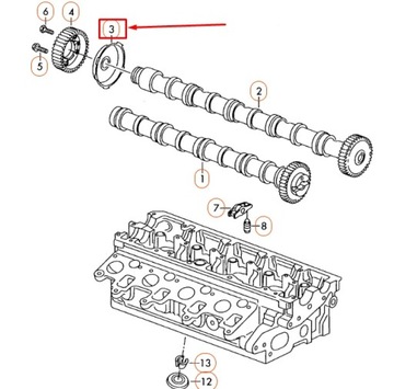 фото thumb №8, Audi a3 8p распределительный вал gear hub 03l109236 oem