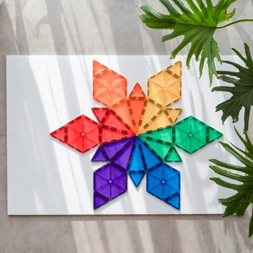Магнитные конструкторы Connetix — комплект Rainbow Geometry Pack, 30 шт.