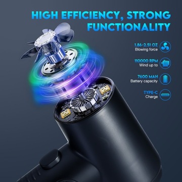 МОЩНЫЙ электрический вентилятор сжатого воздуха, пылевой компрессор Air Duster