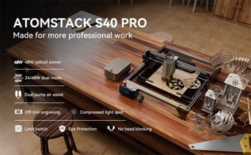Гравер/лазерный резак ATOMSTACK S40 PRO + насос мощностью 210 Вт для автономной резки