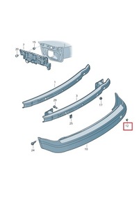 фото thumb №9, Защита na ушко буксировочный vag volkswagen caddy 2011 оригинальный