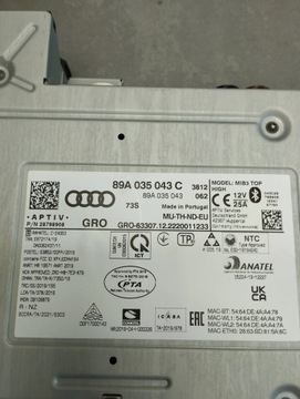 Audi Q4 e-tron MIB 3 МОДУЛЬ УПРАВЛЕНИЯ 89A035043C