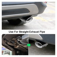 фото thumb №16, Сріблястий універсальний гасник випускний наконечник труби випускної ze нержавіюча сталь