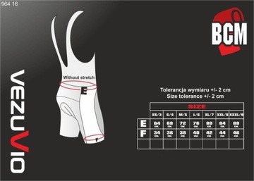 Męski komplet rowerowy Vezuvio Cristal rozmiar XXL