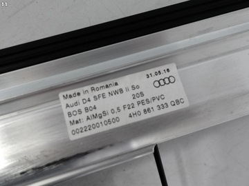 фото thumb №12, Audi s8 a8 4h0 d4 09-17 рамка планка ролета солнцезащитная дверь зад qbc