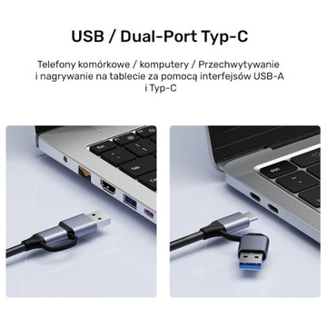 Захват видео 4K HDMI 1.4b USB Type C/USB A, Unitek V1167A