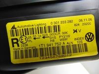 фото thumb №15, Лампа правая перед ксенон vw touran 1 lift 1t1941752a europa комплектная