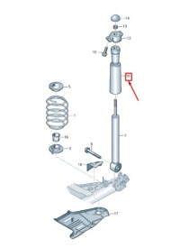 Купить Audi a3 sportback 8v задний shock абсорбер стоп buffer 5q0511358f original, фото thumb