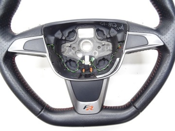 фото thumb №10, Руль кожа срезанная лепестки seat ibiza iv рестайлинг fr 6j0419091