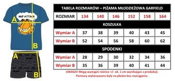 ПИЖАМА ДЛЯ МАЛЬЧИКОВ GARFIELD, ФУТБОЛКА, НИЖНЕЕ БЕЛЬЕ