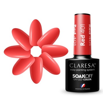 CLARESA RED HYBRID ЛАК-КРАСНЫЙ 401 5мл