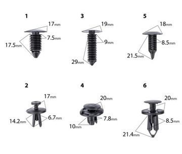 фото thumb №12, Клипсы клипсы клипсы автомобильные do обивка автомобиль 245 el 4 ściągacze wyjmak