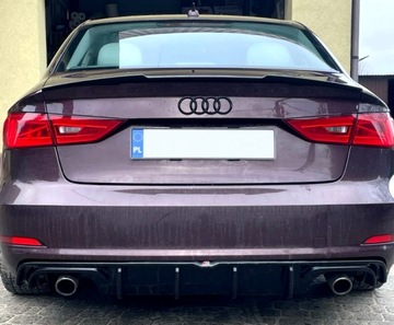 фото thumb №9, Спойлер спойлер na кришка багажника audi a3 8v sedan m4 стиль чорний блиск s3 rs3