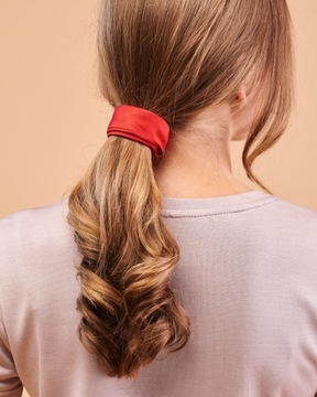 Twisthair z jedwabiu twister do koka - czerwony
