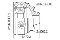 фото thumb №3, Шарнир полуось наружный bmw 6 f06 gc 2011-2013 ece febest