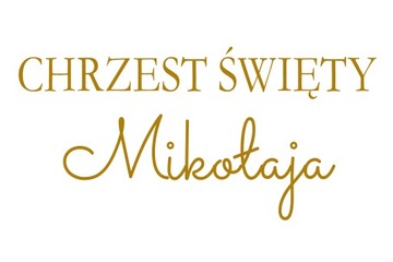 NAKLEJKA NA CHRZEST ŚWIĘTY NA TABLICĘ ŚCIANKĘ IMIĘ DZIECKA 60 CM