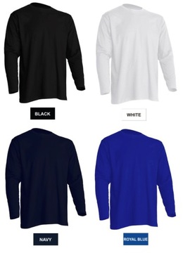 T-SHIRT MĘSKI Z DŁUGIM RĘKAWEM JHK ROYAL BLUE XXL