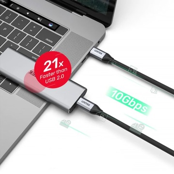 Кабель USB-C — USB-C 10 Гбит/с, 4K, 60 Гц, 20 В/5 А, 100 Вт